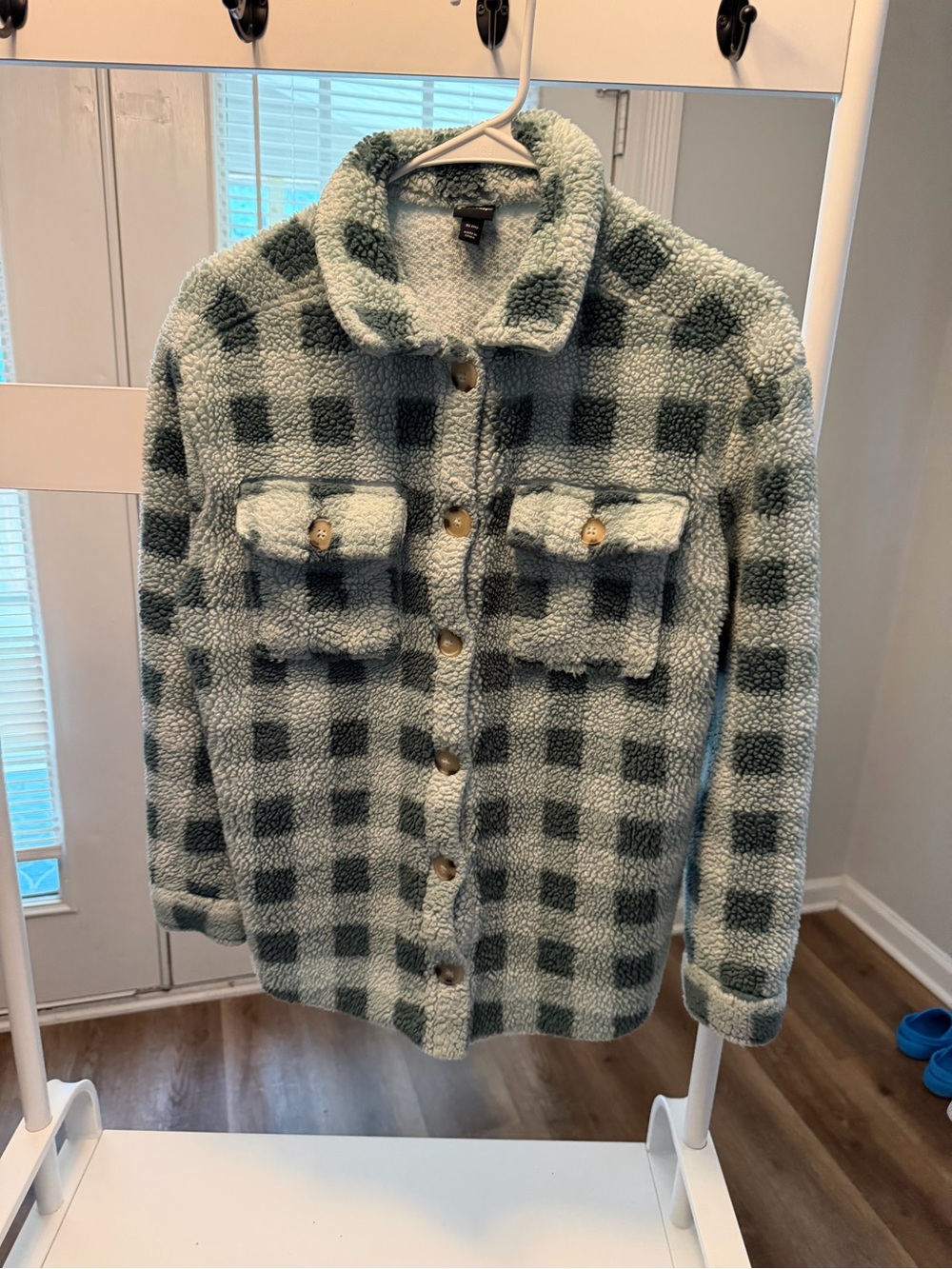 Plaid Sherpa Shacket Jacket